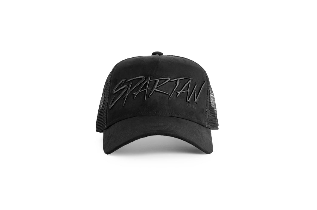 Spartan Suedette Trucker- Black