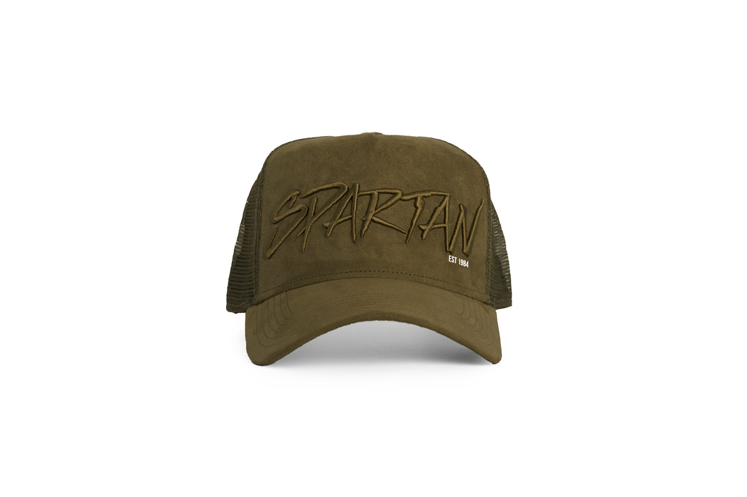 Spartan Suedette Trucker- Olive