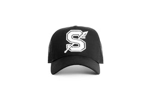 Spartan S Trucker- White on Black